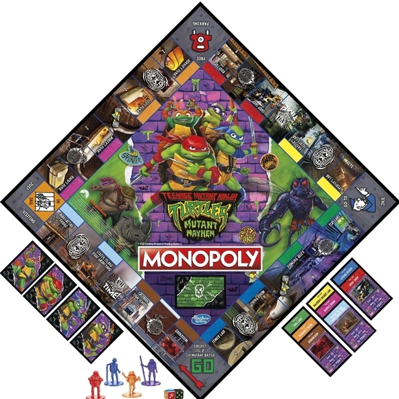 Monopoly: Teenage Mutant Ninja Turtles Mutant Mayhem | Board  Hasbro Teenage Mutant Ninja Turtles Mutant Mayhem Monopoly